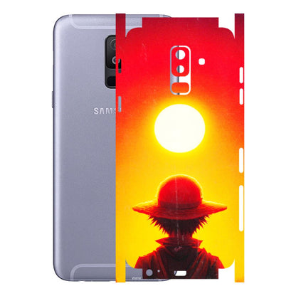 Samsung A/S Series Phone Skins (All Models) - Cool Sunset With Monkey D.Luffy Anime - 3D Embossed Finish (L-329) Samsung Galaxy A6 Plus 2018