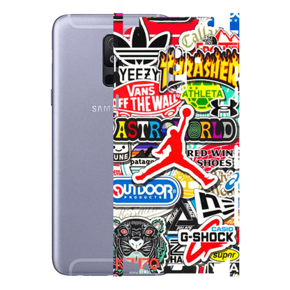 Samsung A/S Series Phone Skins (All Models) - Multi Brands Sticker Graffiti - 3D Embossed Finish (L-37) Samsung Galaxy A6 Plus 2018