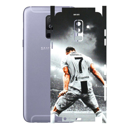 Samsung A/S Series Phone Skins (All Models) - Ronaldo CR7 Crazy - 3D Embossed Finish (L-44) Samsung Galaxy A6 Plus 2018