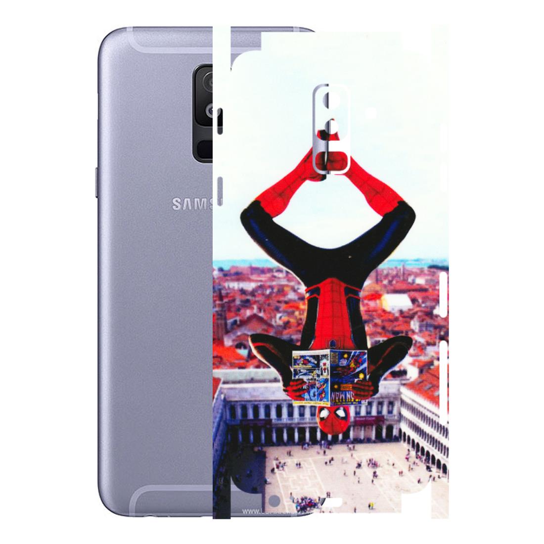 Samsung A/S Series Phone Skins (All Models) - Spiderman Hanging - 3D Embossed Finish (L-53) Samsung Galaxy A6 Plus 2018