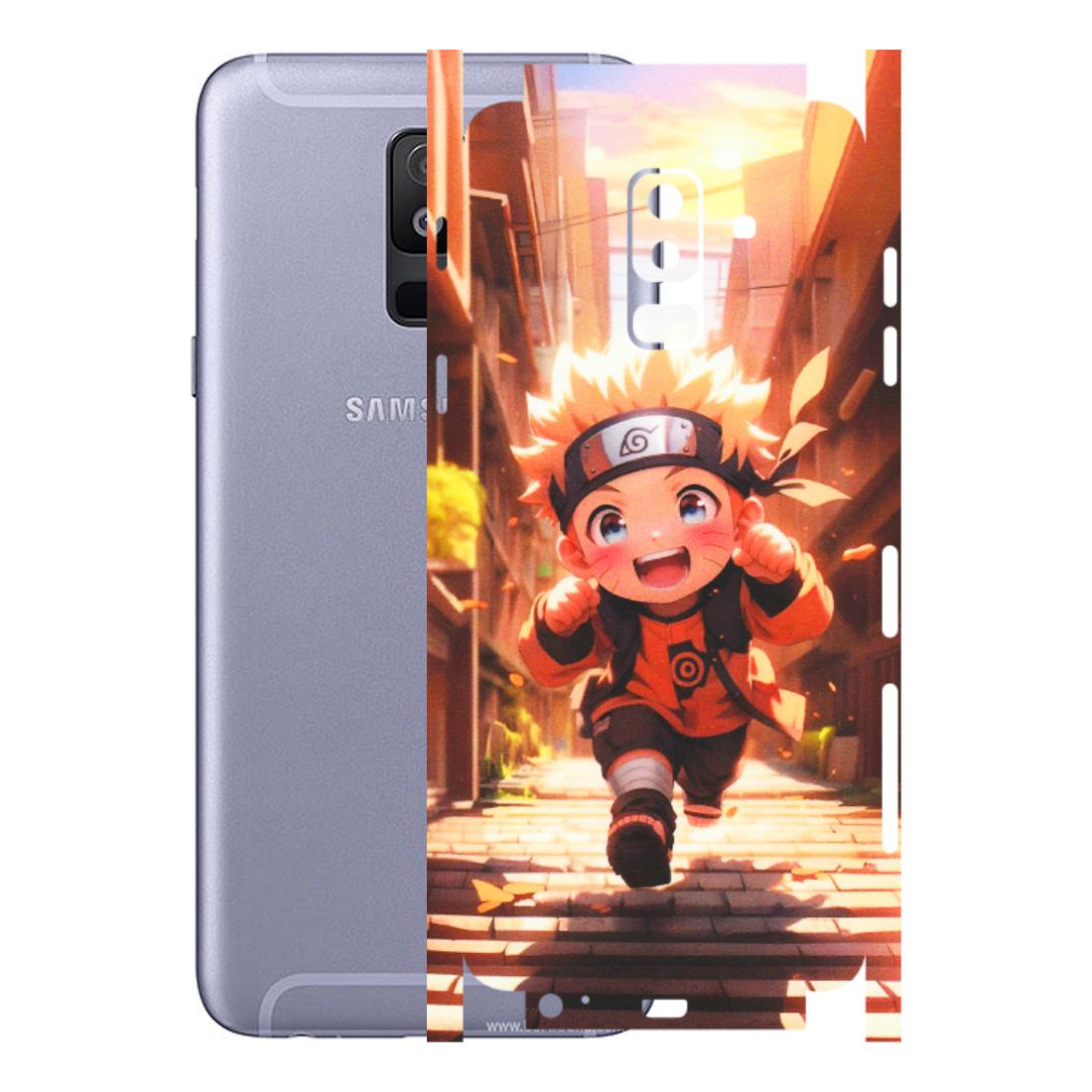 Samsung A/S Series Phone Skins (All Models) - Naruto Cute Toon Running - Matte Finish (M-04) Samsung Galaxy A6 Plus 2018