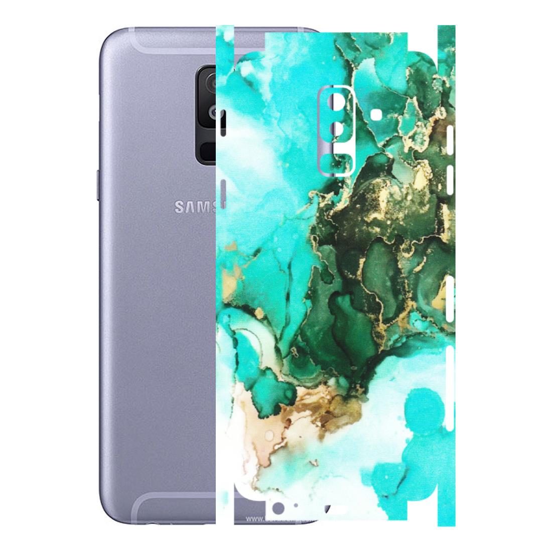 Samsung A/S Series Phone Skins (All Models) - The Blue Gold Marble - Matte Finish (M-124) Samsung Galaxy A6 Plus 2018
