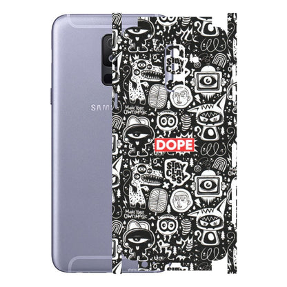 Samsung A/S Series Phone Skins (All Models) - Dope Stay Classy Black Doodles - Matte Finish (M-126) Samsung Galaxy A6 Plus 2018