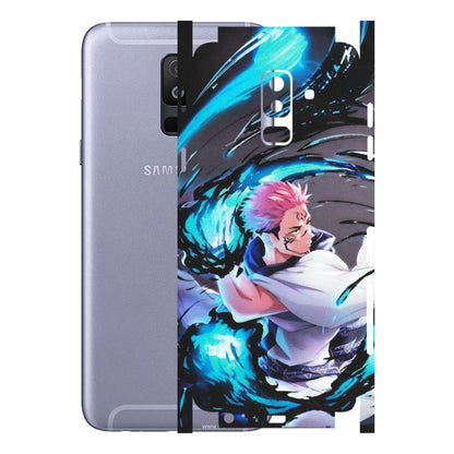 Samsung A/S Series Phone Skins (All Models) - New Jujutsu Kaisen Grey Blue Anime - Matte Finish (M-127) Samsung Galaxy A6 Plus 2018