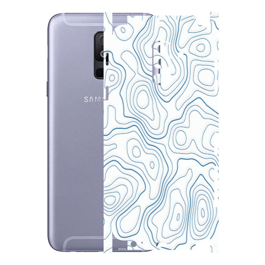 Samsung A/S Series Phone Skins (All Models) - Blue And White Swirls - Matte Finish (M-139) Samsung Galaxy A6 Plus 2018