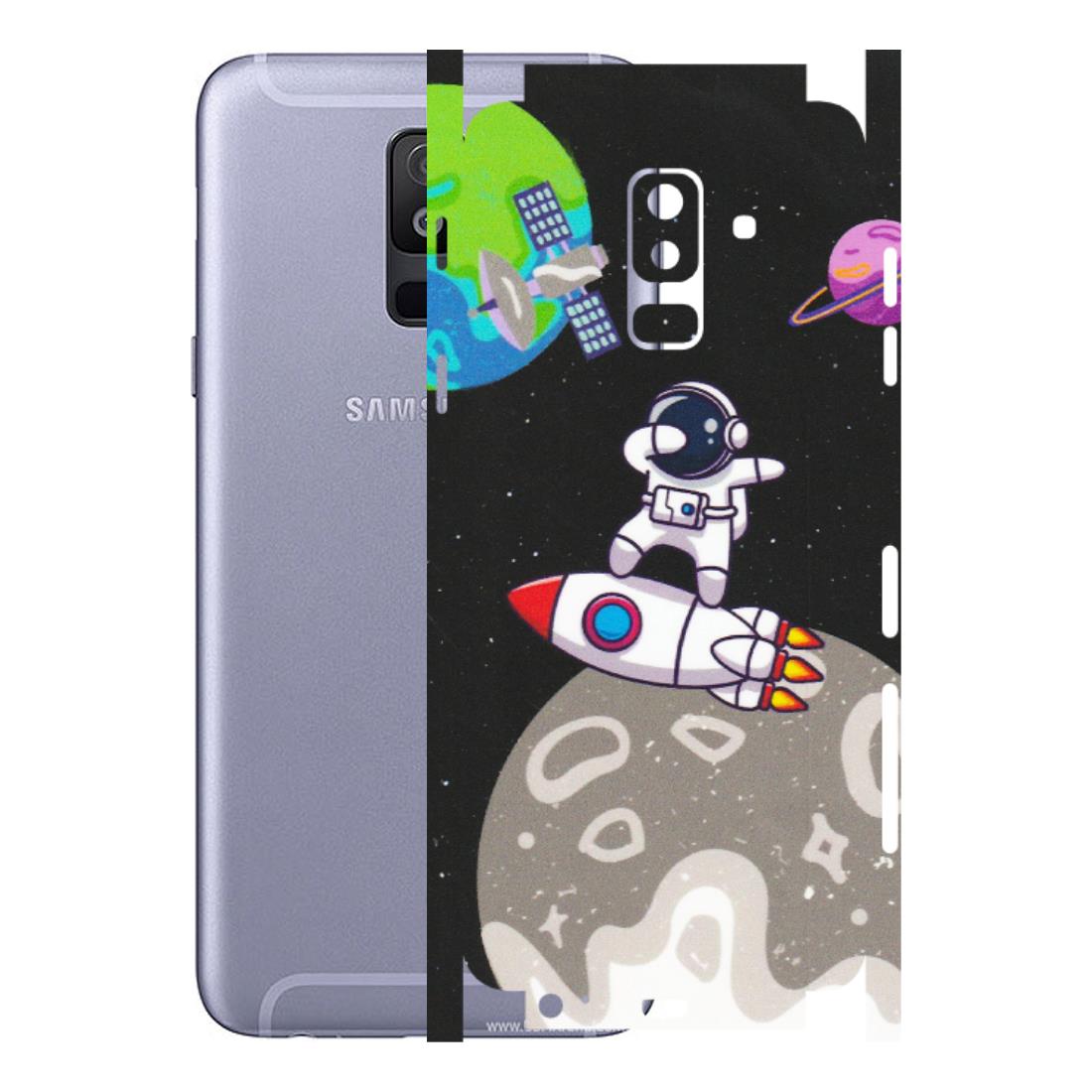 Samsung A/S Series Phone Skins (All Models) - Astronaut Vibing Toon Running - Matte Finish (M-39) Samsung Galaxy A6 Plus 2018