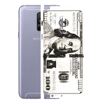 Samsung A/S Series Phone Skins (All Models) - 100 Dollar Currency - Transparent Finish (T-01) Samsung Galaxy A6 Plus 2018