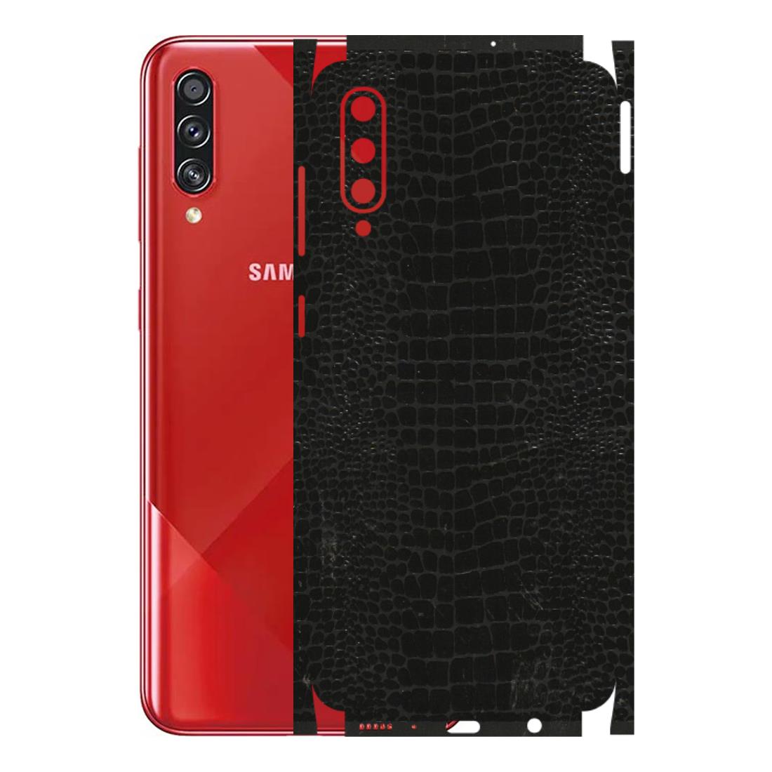 Samsung A/S Series Phone Skins (All Models) - Snake Leather Black - 3D Embossed Finish (L-107) Samsung Galaxy A70s