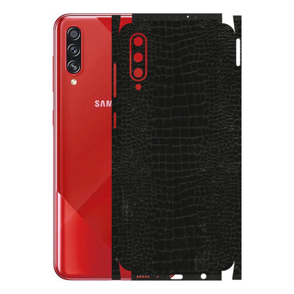 Samsung A/S Series Phone Skins (All Models) - Snake Leather Black - 3D Embossed Finish (L-107) Samsung Galaxy A70s