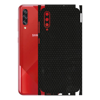 Samsung A/S Series Phone Skins (All Models) - Black honeycomb - 3D Embossed Finish (L-114) Samsung Galaxy A70s