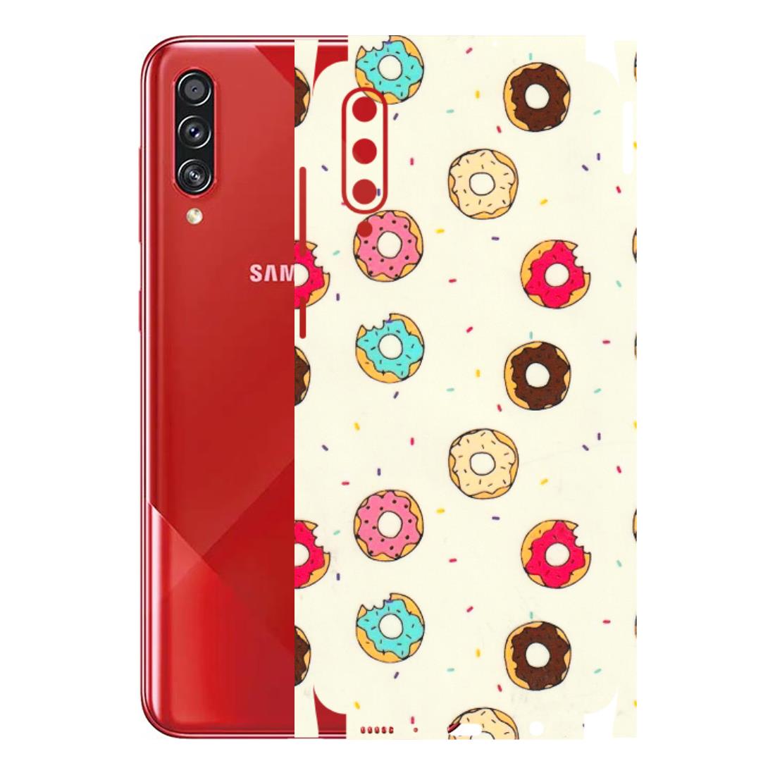 Samsung A/S Series Phone Skins (All Models) - Mini Donuts Doodle Art - 3D Embossed Finish (L-122) Samsung Galaxy A70s