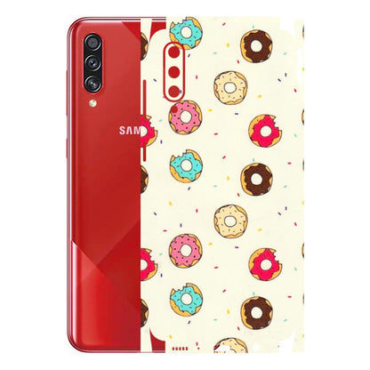 Samsung A/S Series Phone Skins (All Models) - Mini Donuts Doodle Art - 3D Embossed Finish (L-122) Samsung Galaxy A70s