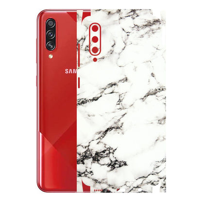 Samsung A/S Series Phone Skins (All Models) - Black and White Marble Texture - 3D Embossed Finish (L-124) Samsung Galaxy A70s