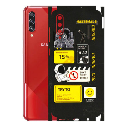 Samsung A/S Series Phone Skins (All Models) - Black Cassini - 3D Embossed Finish (L-161) Samsung Galaxy A70s