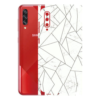 Samsung A/S Series Phone Skins (All Models) - Luxury White Marble Effect - 3D Embossed Finish (L-168) Samsung Galaxy A70s
