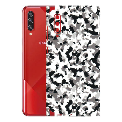 Samsung A/S Series Phone Skins (All Models) - White Black Camouflage - 3D Embossed Finish (L-18) Samsung Galaxy A70s