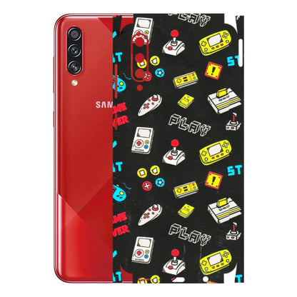 Samsung A/S Series Phone Skins (All Models) - Gaming Doodles - 3D Embossed Finish (L-224) Samsung Galaxy A70s