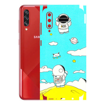 Samsung A/S Series Phone Skins (All Models) - Blue Skies Astro Float - 3D Embossed Finish (L-230) Samsung Galaxy A70s