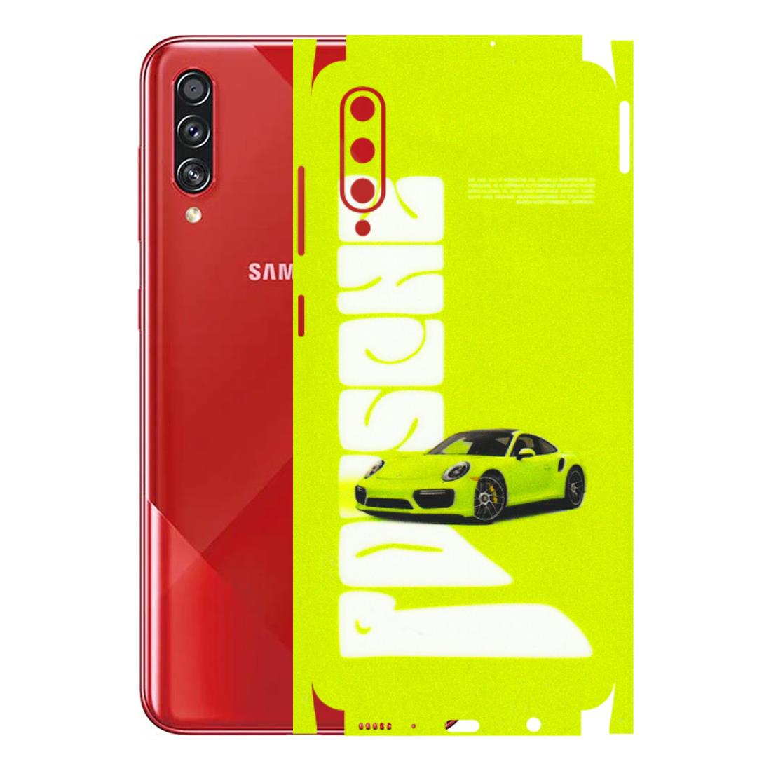 Samsung A/S Series Phone Skins (All Models) - Lime Green Porche - 3D Embossed Finish (L-30) Samsung Galaxy A70s