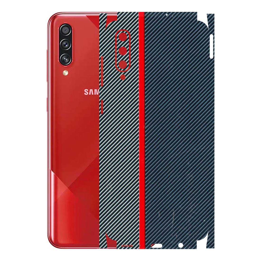 Samsung A/S Series Phone Skins (All Models) - Blue Sober Lines - 3D Embossed Finish (L-305) Samsung Galaxy A70s