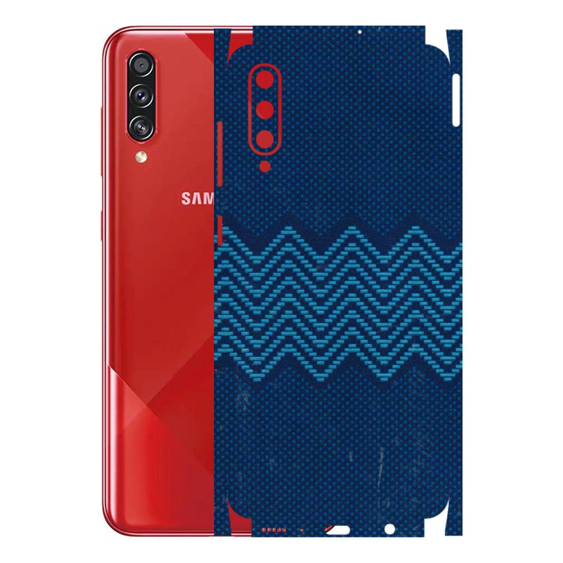 Samsung A/S Series Phone Skins (All Models) - Blue Sober Waves - 3D Embossed Finish (L-306) Samsung Galaxy A70s