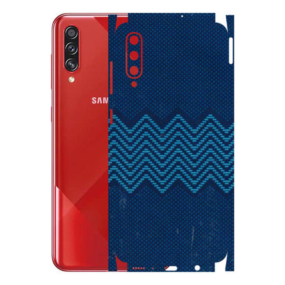 Samsung A/S Series Phone Skins (All Models) - Blue Sober Waves - 3D Embossed Finish (L-306) Samsung Galaxy A70s
