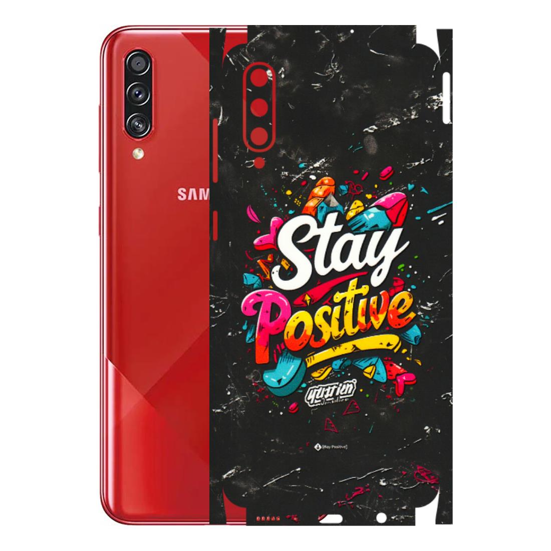 Samsung A/S Series Phone Skins (All Models) - Stay Positive Black - 3D Embossed Finish (L-31) Samsung Galaxy A70s