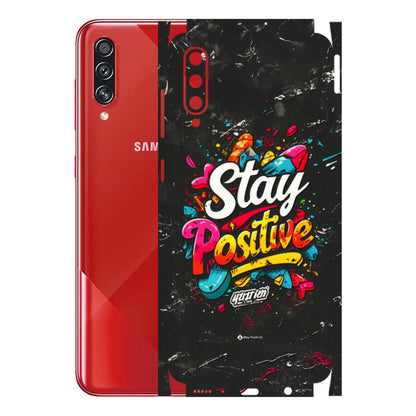 Samsung A/S Series Phone Skins (All Models) - Stay Positive Black - 3D Embossed Finish (L-31) Samsung Galaxy A70s