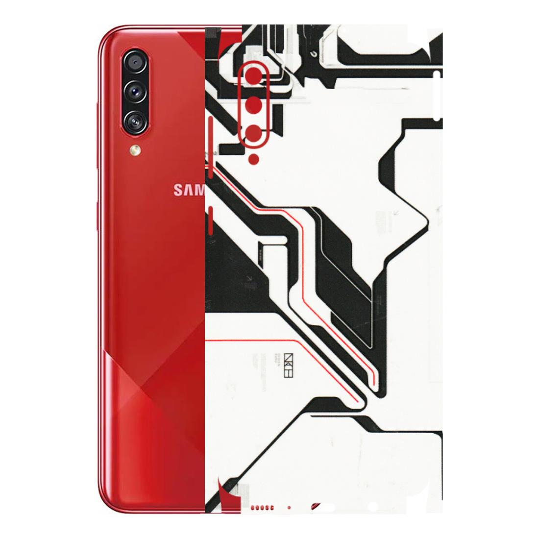 Samsung A/S Series Phone Skins (All Models) - White Techy Logo - 3D Embossed Finish (L-312) Samsung Galaxy A70s