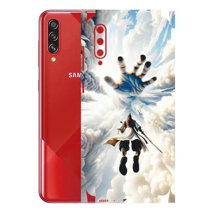 Samsung A/S Series Phone Skins (All Models) - Big Hand With Monkey King - 3D Embossed Finish (L-323) Samsung Galaxy A70s