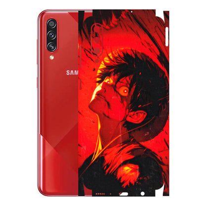 Samsung A/S Series Phone Skins (All Models) - D.Luffy Power Up One Piece Anime - 3D Embossed Finish (L-326) Samsung Galaxy A70s