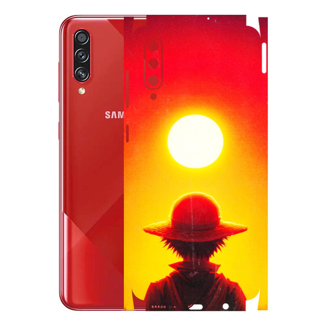 Samsung A/S Series Phone Skins (All Models) - Cool Sunset With Monkey D.Luffy Anime - 3D Embossed Finish (L-329) Samsung Galaxy A70s