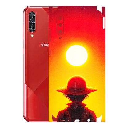 Samsung A/S Series Phone Skins (All Models) - Cool Sunset With Monkey D.Luffy Anime - 3D Embossed Finish (L-329) Samsung Galaxy A70s