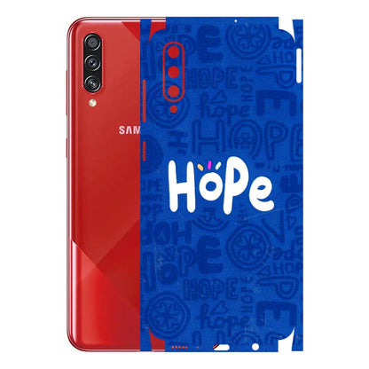 Samsung A/S Series Phone Skins (All Models) - Hope Doodles Blue - 3D Embossed Finish (L-43) Samsung Galaxy A70s