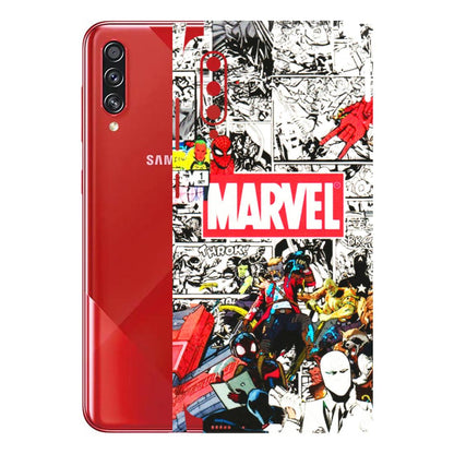 Samsung A/S Series Phone Skins (All Models) - Marvel Colorful Comic - 3D Embossed Finish (L-64) Samsung Galaxy A70s