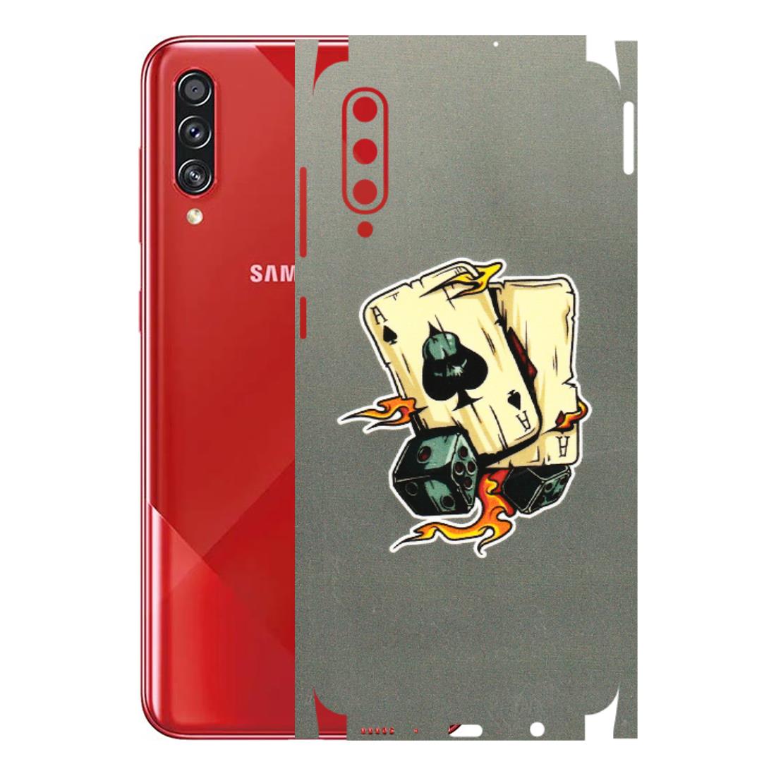 Samsung A/S Series Phone Skins (All Models) - Grey Cards Of Ace - 3D Embossed Finish (L-77) Samsung Galaxy A70s