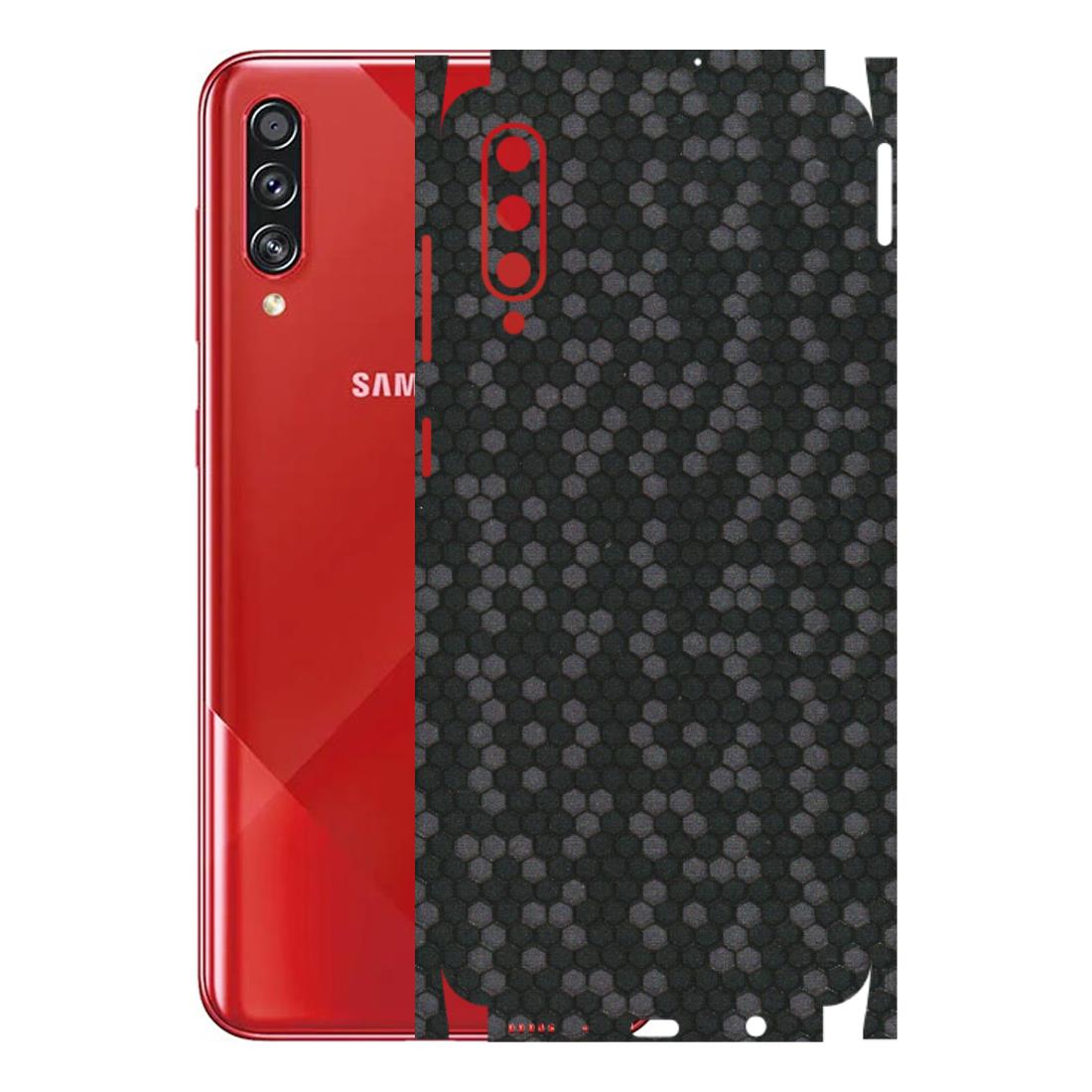 Samsung A/S Series Phone Skins (All Models) - Black Grey Honeycomb Sober - 3D Embossed Finish (L-85) Samsung Galaxy A70s