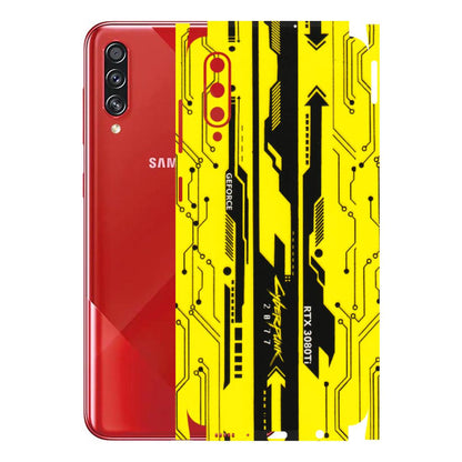 Samsung A/S Series Phone Skins (All Models) - Yellow Cyberpunk - 3D Embossed Finish (L-93) Samsung Galaxy A70s
