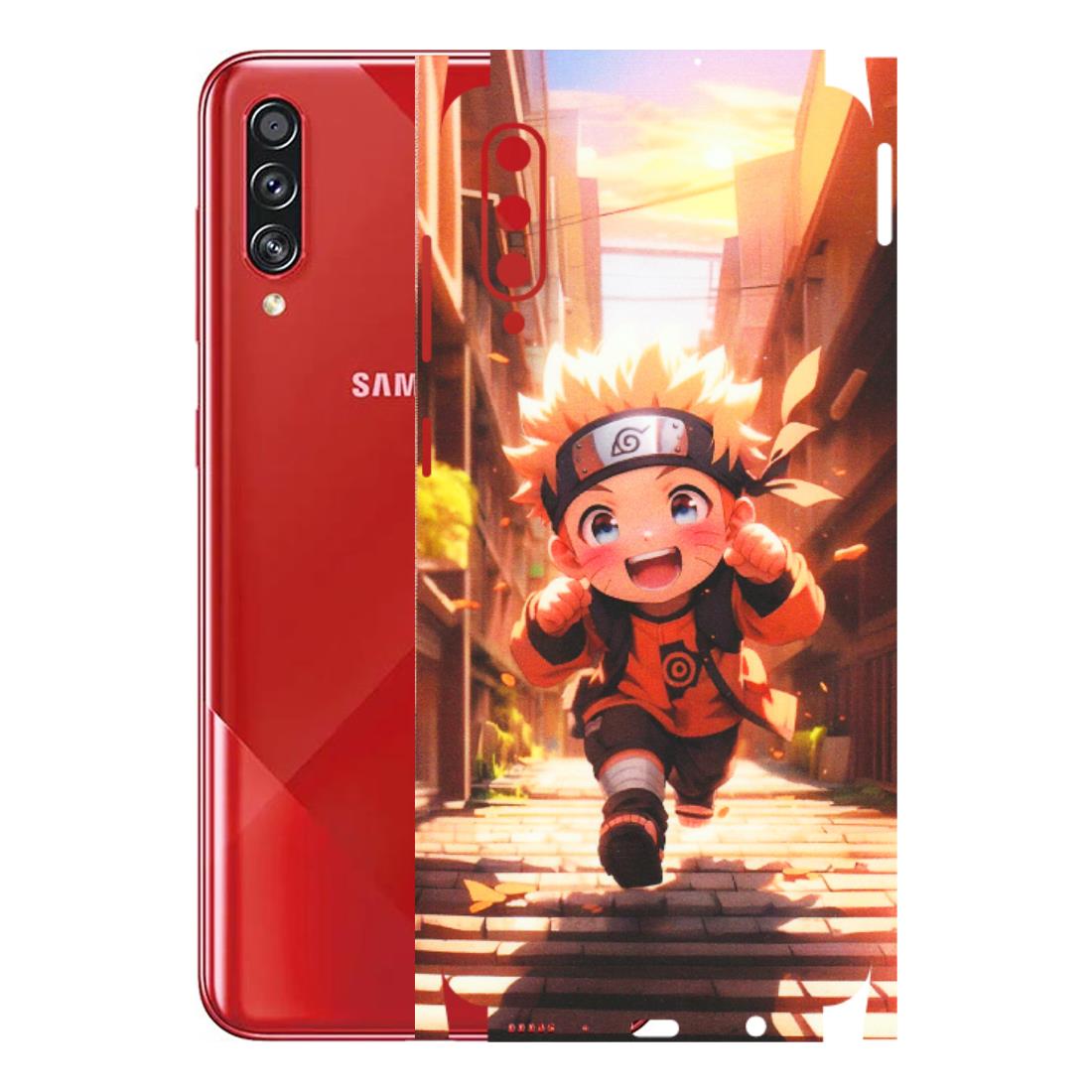 Samsung A/S Series Phone Skins (All Models) - Naruto Cute Toon Running - Matte Finish (M-04) Samsung Galaxy A70s