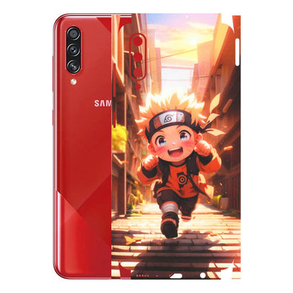 Samsung A/S Series Phone Skins (All Models) - Naruto Cute Toon Running - Matte Finish (M-04) Samsung Galaxy A70s
