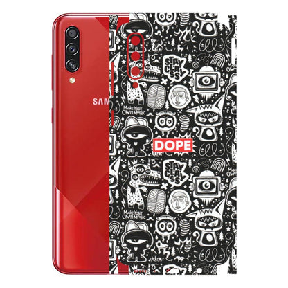 Samsung A/S Series Phone Skins (All Models) - Dope Stay Classy Black Doodles - Matte Finish (M-126) Samsung Galaxy A70s