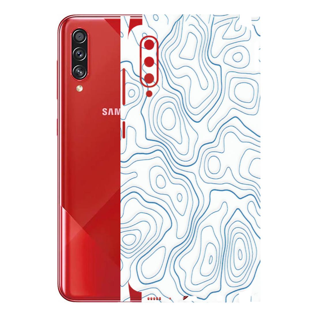 Samsung A/S Series Phone Skins (All Models) - Blue And White Swirls - Matte Finish (M-139) Samsung Galaxy A70s
