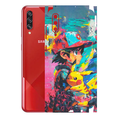 Samsung A/S Series Phone Skins (All Models) - Ash & Pikachu - Matte Finish (M-26) Samsung Galaxy A70s