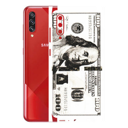 Samsung A/S Series Phone Skins (All Models) - 100 Dollar Currency - Transparent Finish (T-01) Samsung Galaxy A70s