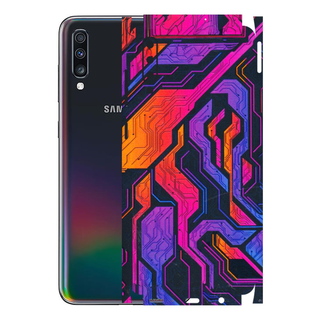 Samsung A/S Series Phone Skins (All Models) - Tech Circuits Futuristic - 3D Embossed Finish (L-07) Samsung Galaxy A70