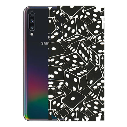 Samsung A/S Series Phone Skins (All Models) - Big Black Dices - 3D Embossed Finish (L-106) Samsung Galaxy A70