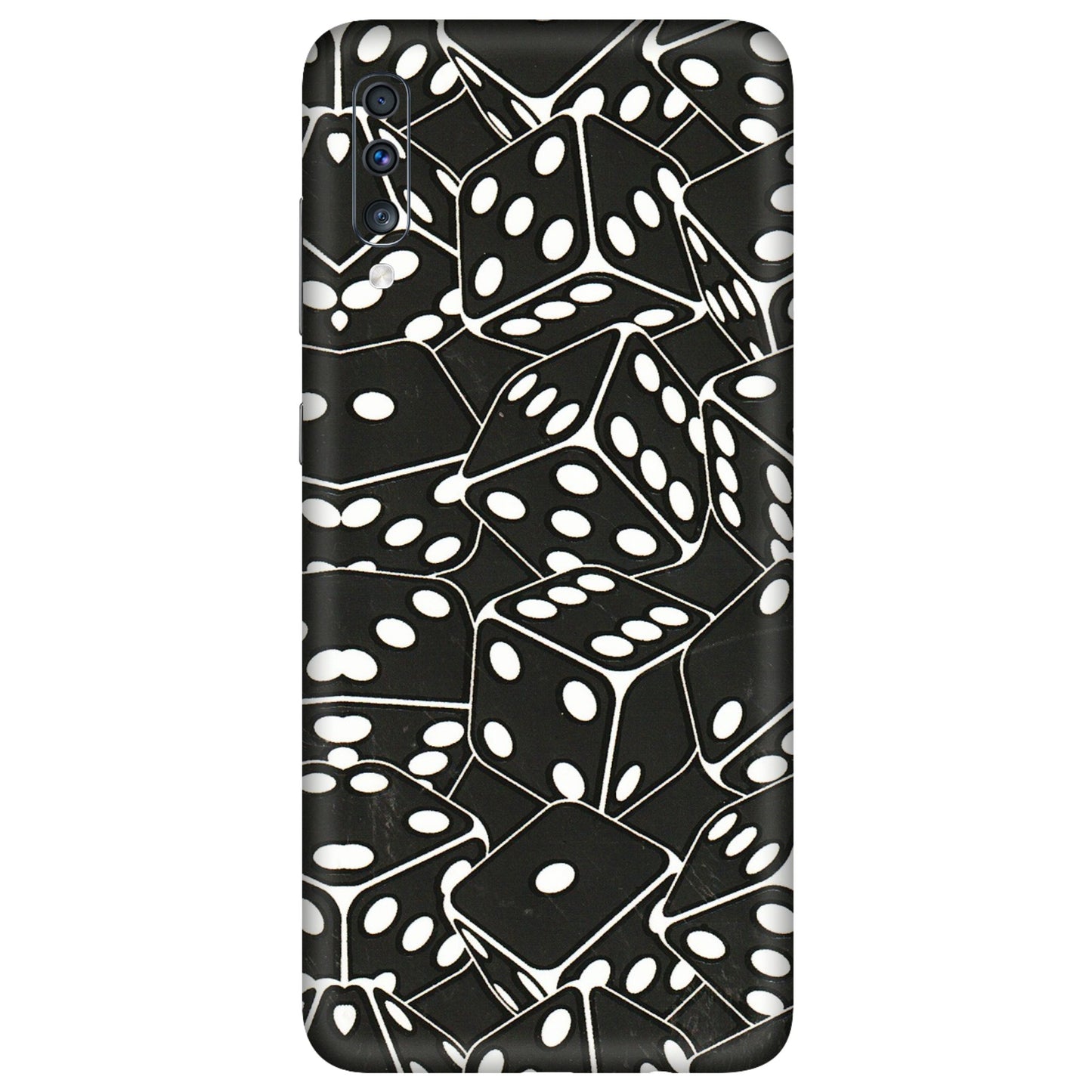 Samsung A/S Series Phone Skins (All Models) - Big Black Dices - 3D Embossed Finish (L-106) Samsung Galaxy A70