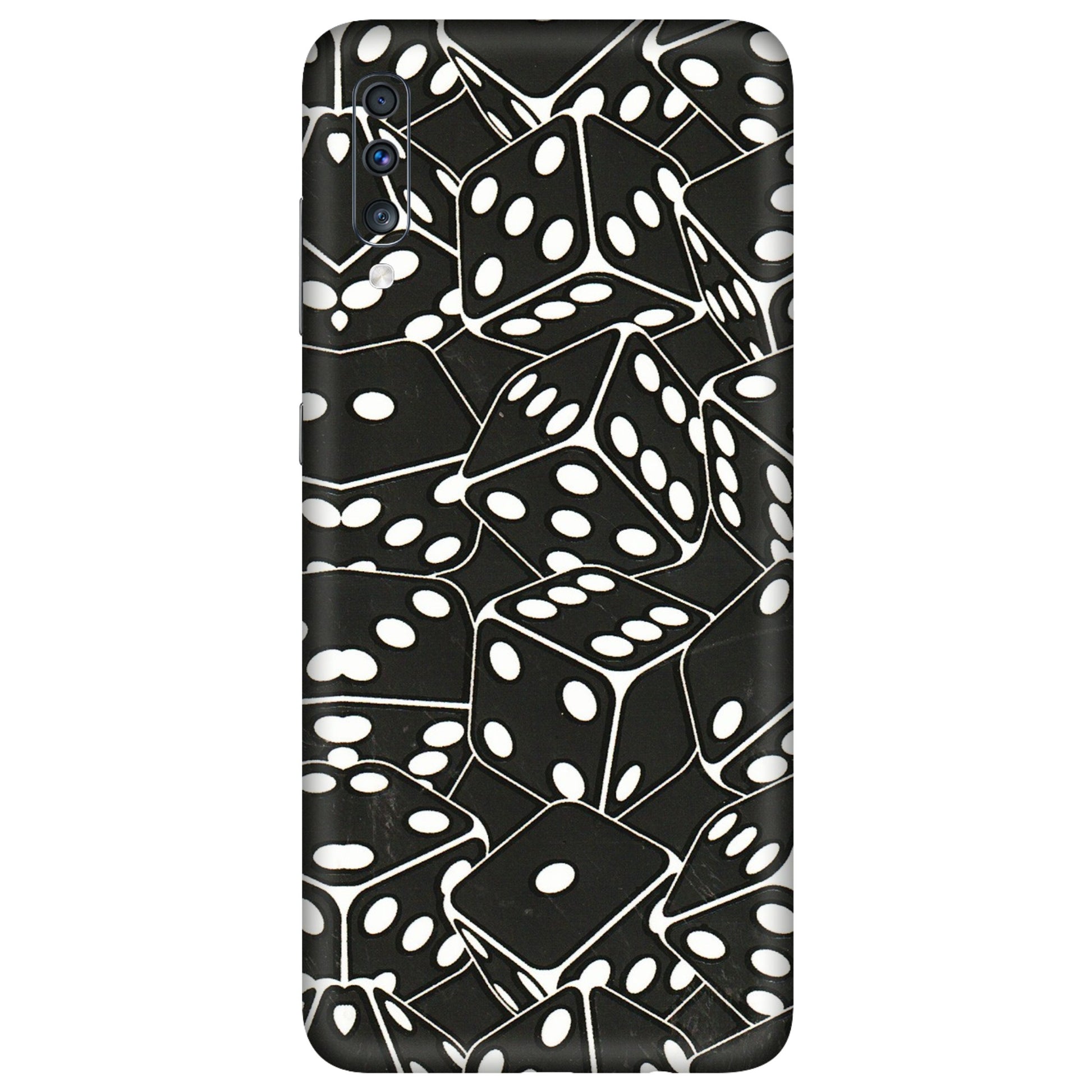 Samsung A/S Series Phone Skins (All Models) - Big Black Dices - 3D Embossed Finish (L-106) Samsung Galaxy A70