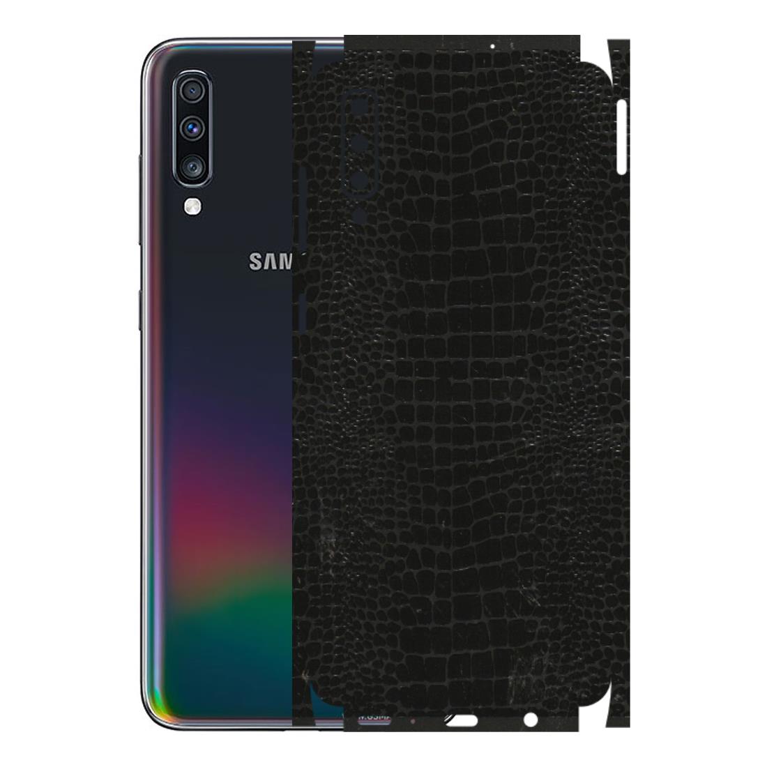 Samsung A/S Series Phone Skins (All Models) - Snake Leather Black - 3D Embossed Finish (L-107) Samsung Galaxy A70