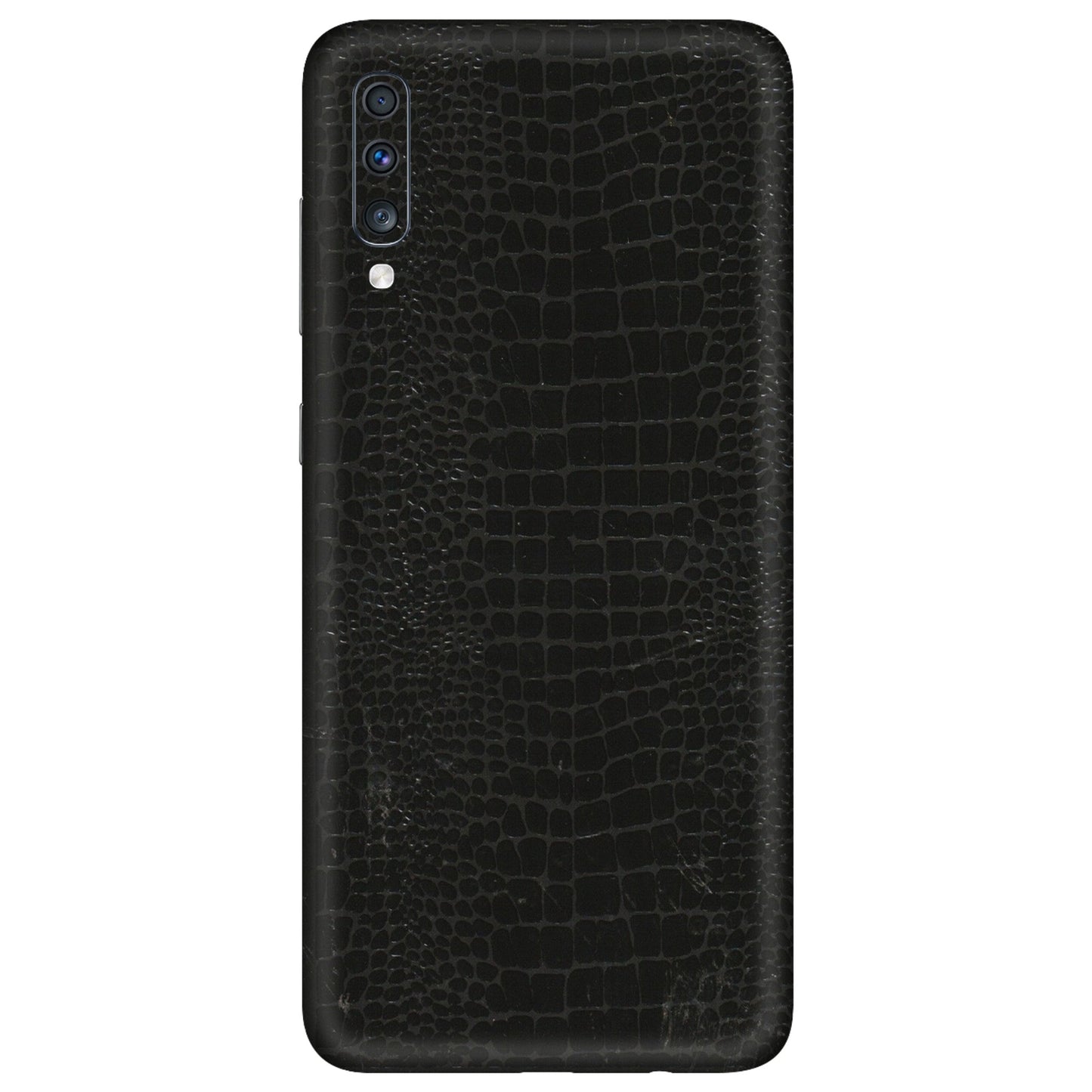Samsung A/S Series Phone Skins (All Models) - Snake Leather Black - 3D Embossed Finish (L-107) Samsung Galaxy A70